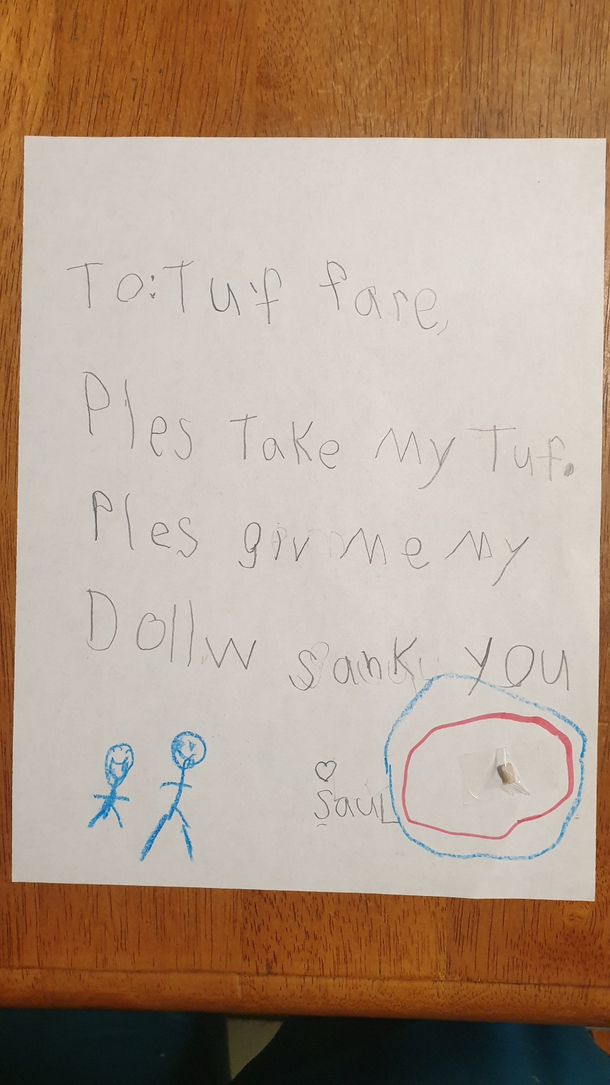 To the tooth fairy