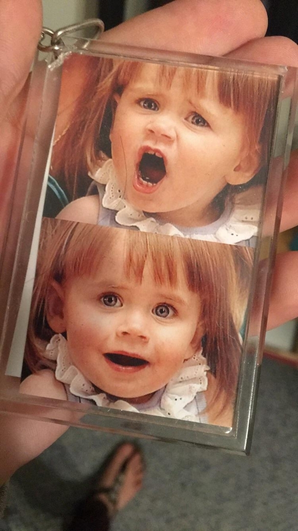 Today I found the baby pictures my mom kept of me on her keys