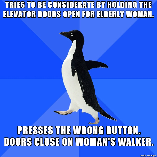 Today on the elevator