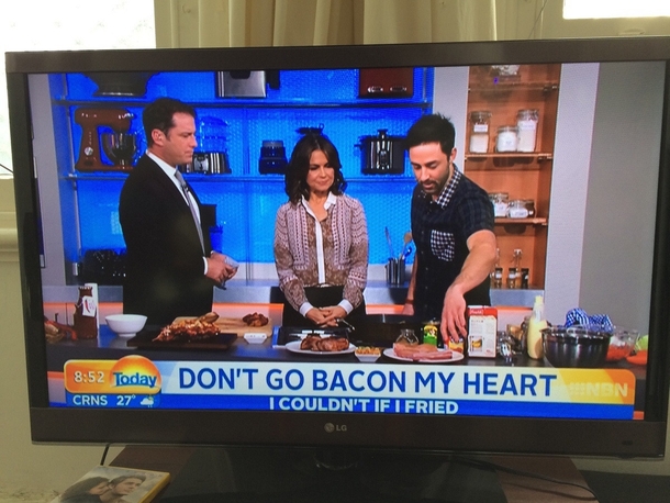 Today show in Australia supporting bacon week