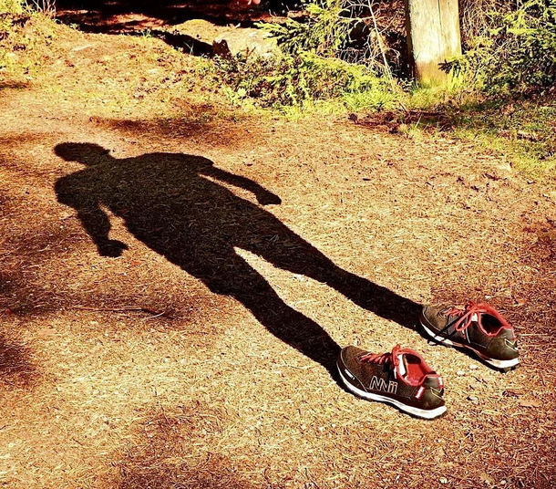 Today was a good day I was faster than my own shadow and shoes
