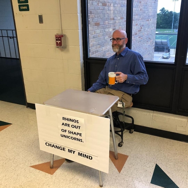 Today was Meme Day at my old high school for homecoming week I appreciate this science teacher even more now