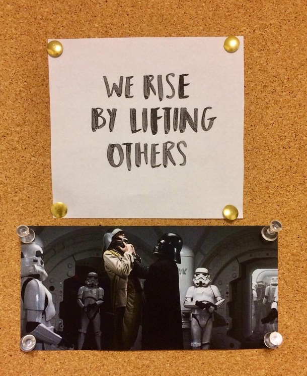 Todays office motivational phrase set me up perfectly