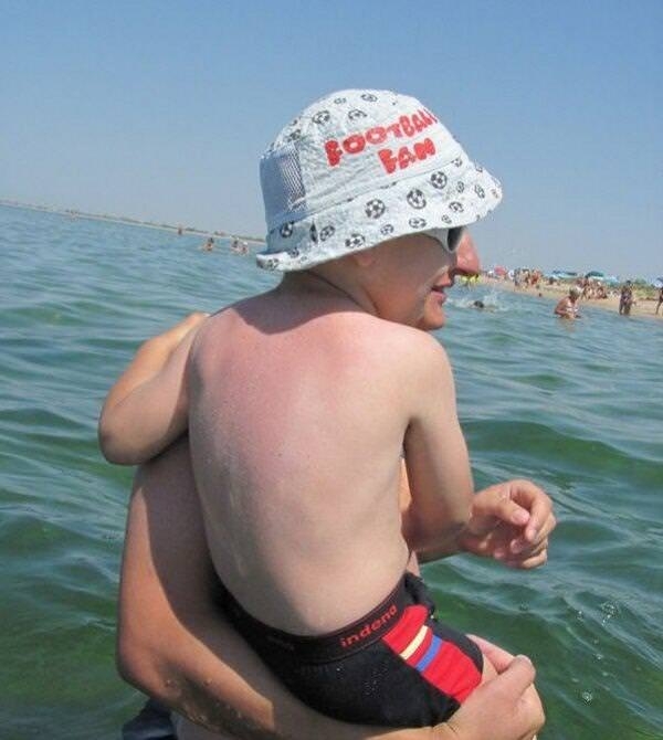 Toddler on Father Shoulder