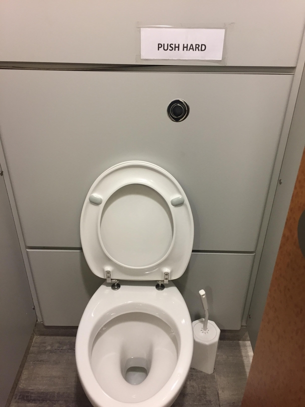 Toilet I used today had some helpful advice