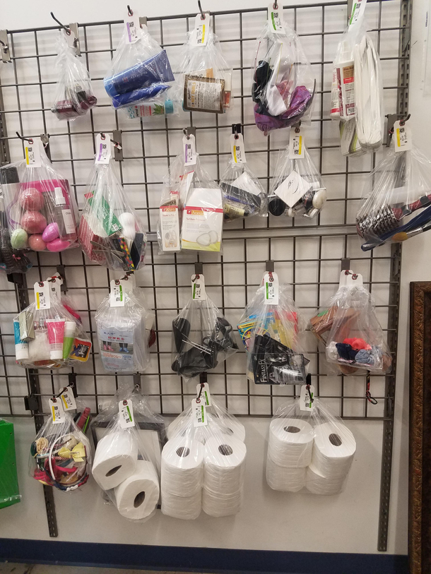 Toilet paper in a Goodwill in June 