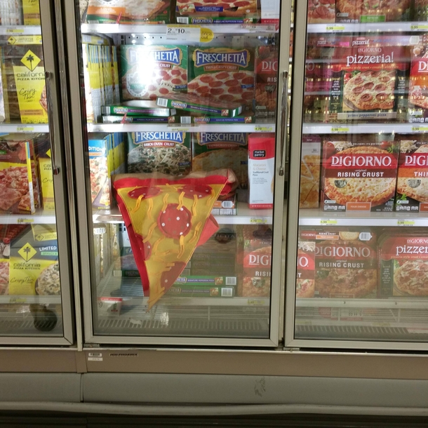 Told our kid to go put the pizza costume back where it belongs well he wasnt wrong