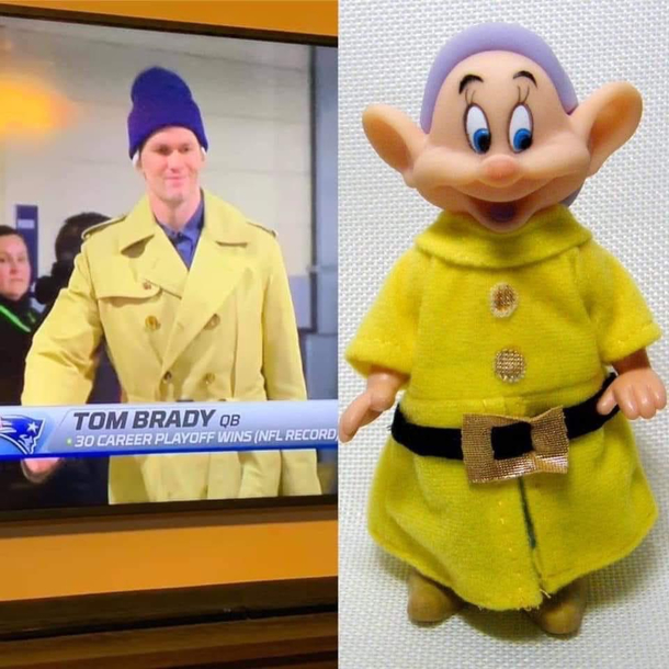 Tom Brady channeling his inner dwarf for yesterdays game