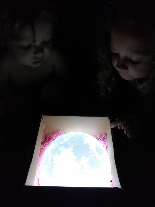 Tonight I convinced my kids that I stole the moon