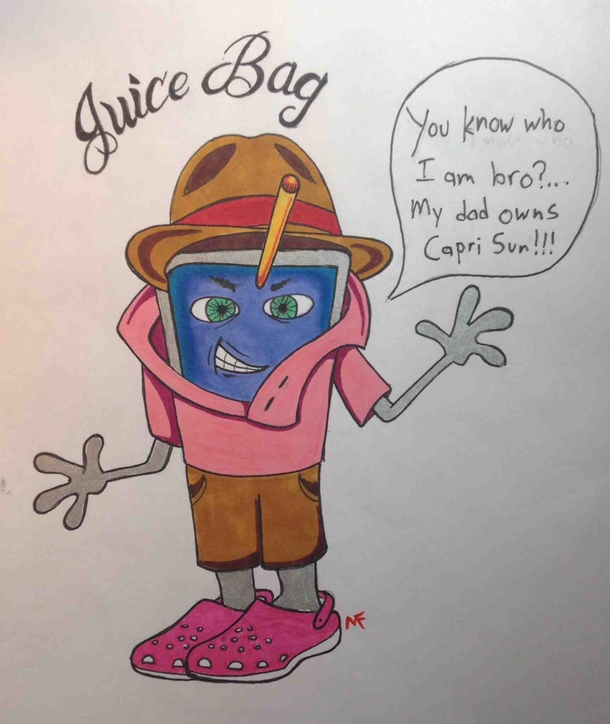 Too many juice bags everywhere