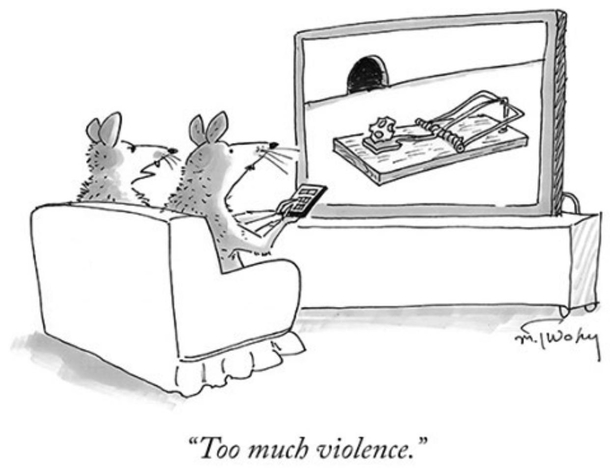 Too much violence by Mike Twohy for The New Yorker