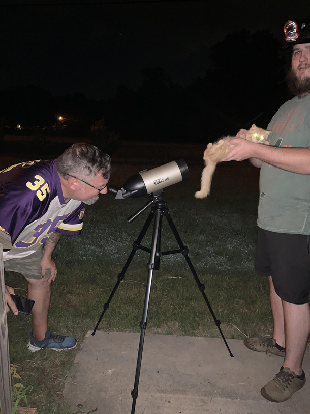 Took the telescope out to see the full moon These two here  For Science