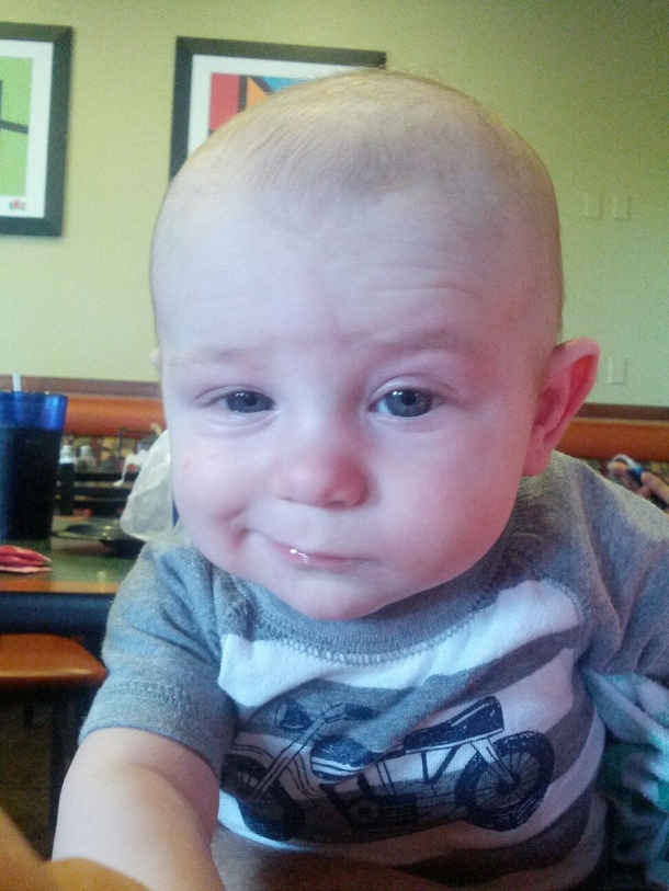 Took this at the perfect moment Incredulous baby