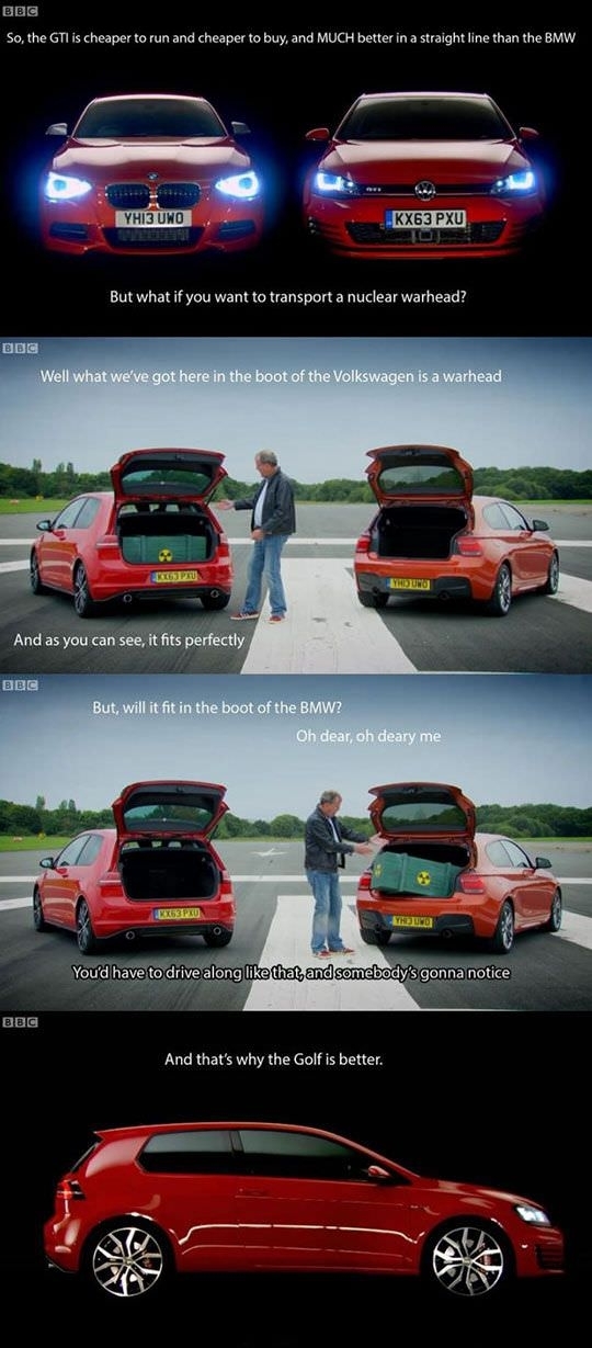 Top Gear hatchback nuclear missile test