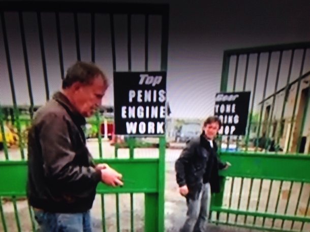 Top gear sign on their gate tell me they didnt do that on purpose