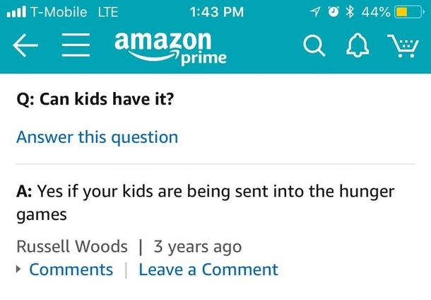 Top question on an Amazon listing for a giant machete