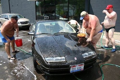 Topless car wash