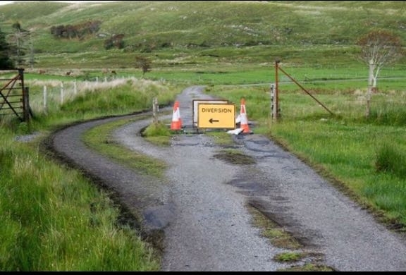 Traffic chaos in the Scottish islands