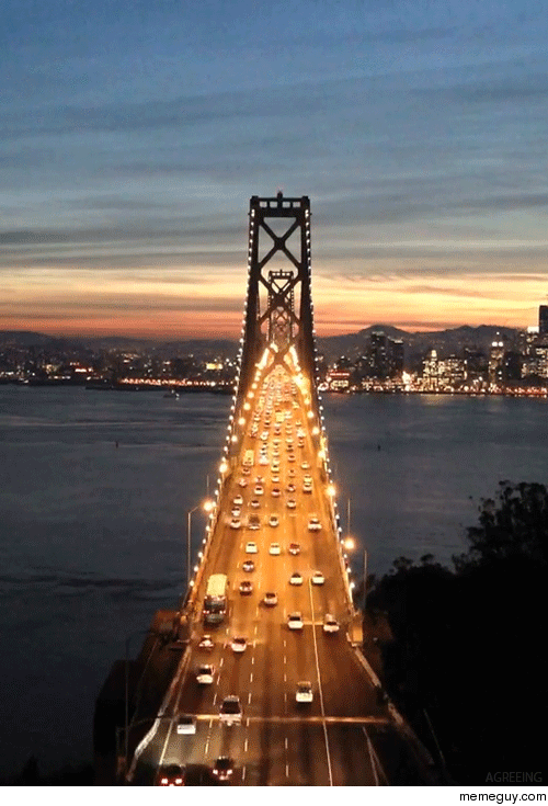 Traffic on the San Francisco-Oakland Bay Bridge