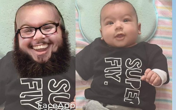 Traumatized my sister in law by photoshopping their baby Looks like my Barber now 