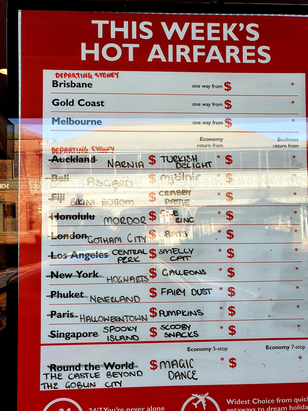 Travel agents current deals
