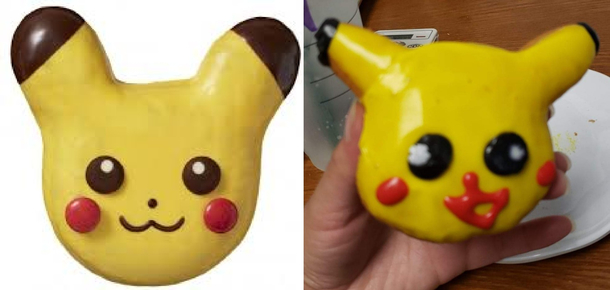 Tried making a pikachu donut