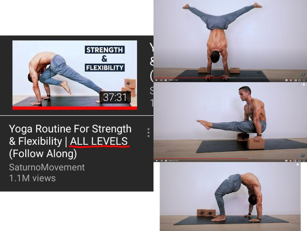Tried this all levels yoga video the other day