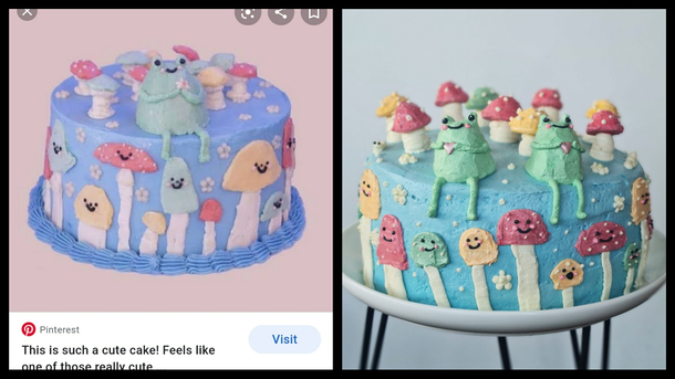 Tried to copy this cake and Im pretty happy with how it turned out 