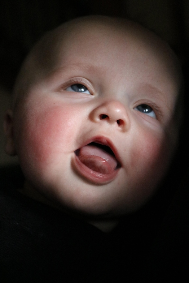 Tried to do an artsy photo shoot with our baby