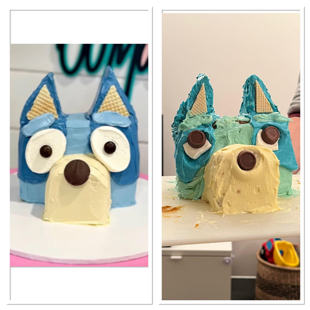 Tried to make a Bluey Cake