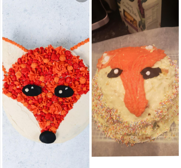 Tried to make a fox cake 