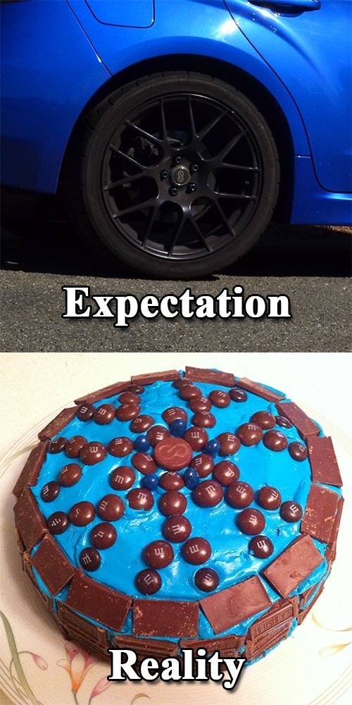 Tried to Make an Enkei Wheel Cake for My Boyfriends Birthday