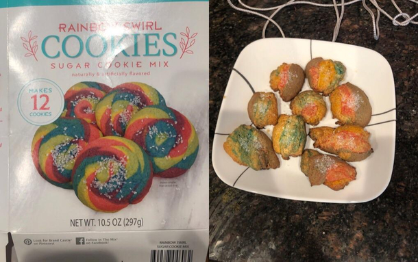 Tried to make cookies didnt go as planned but still taste good
