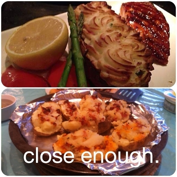 Tried to make twice baked potatoes inspired by The Keg
