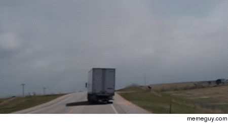 Truck blown over by strong winds   Recover like a pro 