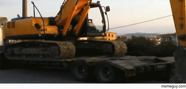 truck runs out of gas and you carry an excavator