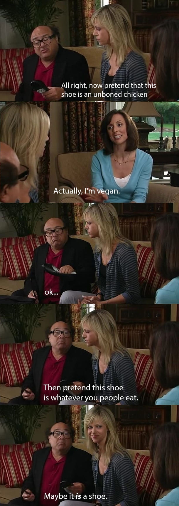 Trying to convince a vegan to buy a sharp knife
