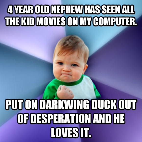 Trying to keep my nephew entertained my brother gets him all the latest kids flicks