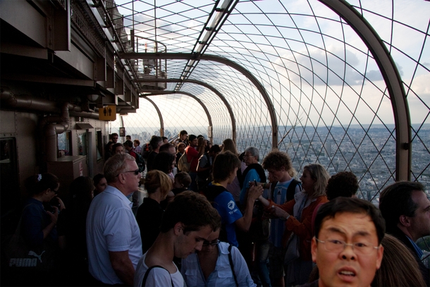 Trying to take a picture from the Eiffel Tower