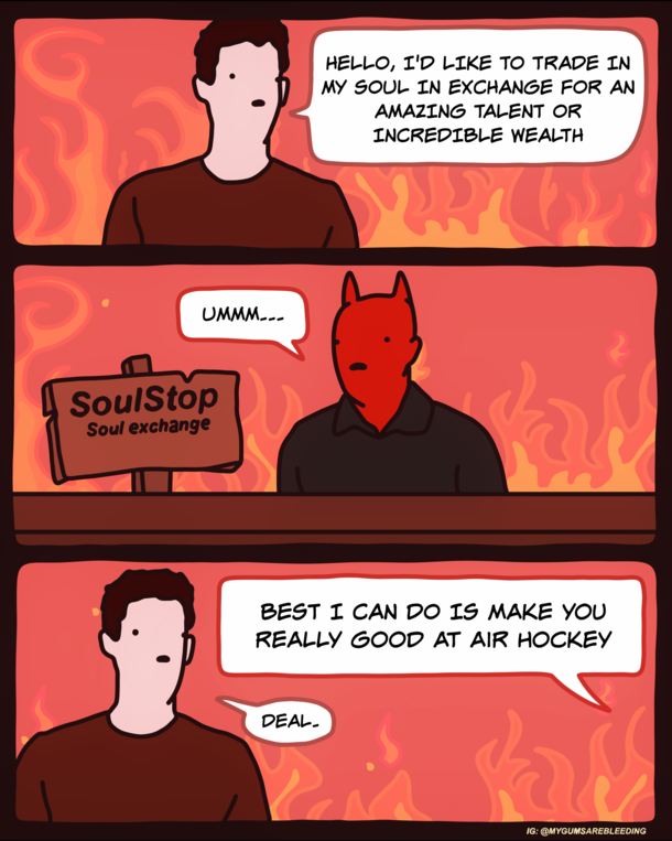 Trying to trade in your soul at GameStop