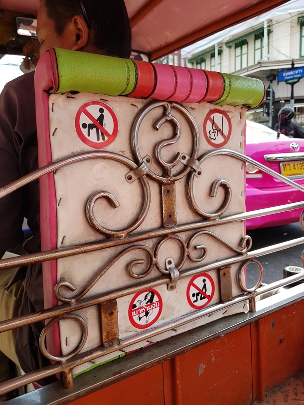 Tuk tuk stickers in Bangkok