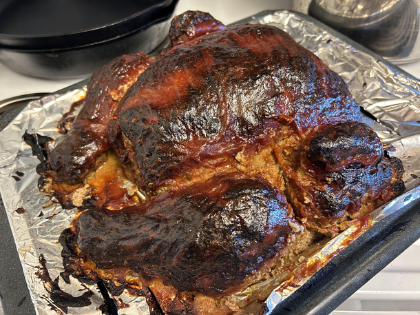 Turducken Meatloaf cooked