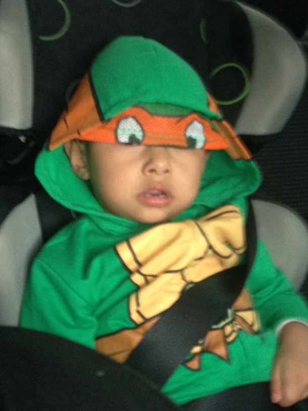Turned to look at my nephew in the car when suddenly