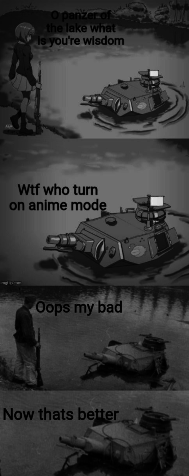 turns on anime mode happy noises