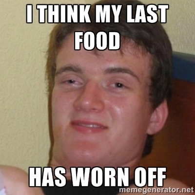 Turns out he was getting hungry
