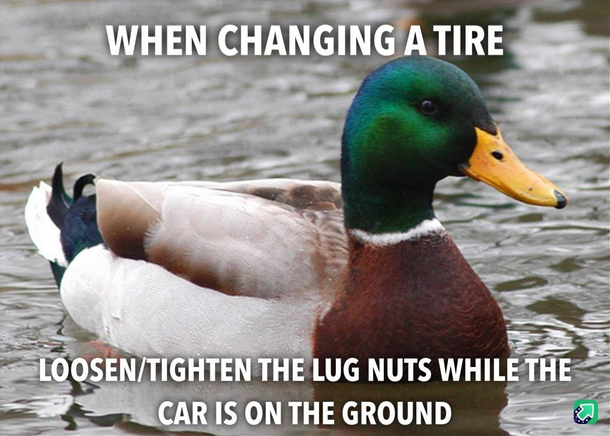Two different people had the car on the jack yesterday