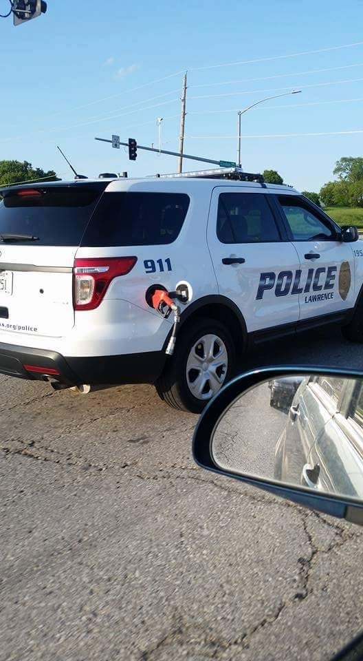 Uhh excuse me officer but it looks like you forgot something