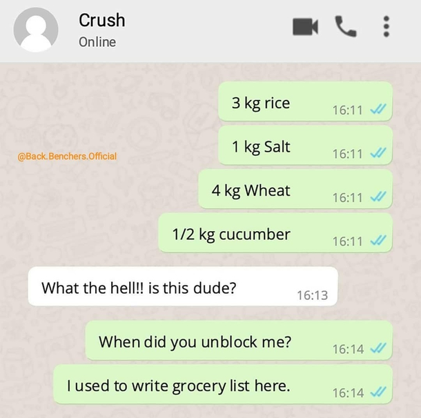 Ultimate use of chats of people who blocked you