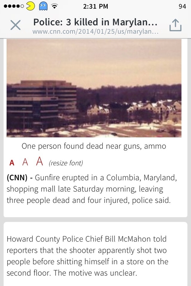 Um CNN The shooter did what