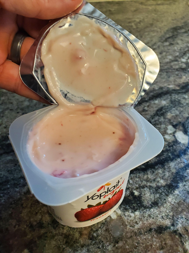 Underrated dad perk getting to lick to tops of the yogurts before giving it to the kids I strategically give them all a different flavor so I get to sample the variety pack